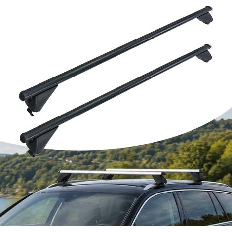 Barre portatutto in alluminio per ringhiere chiuse, nere, 135 cm (1/5)