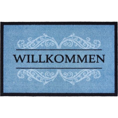 Fußmatte Carmen Willkommen blue, 39 x 58 cm Schuhabstreifer & Fussmatten (1/5)