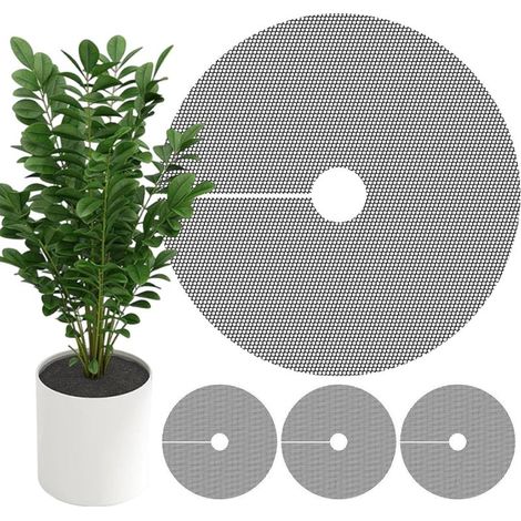 4 Pièces Grille de Protection pour Pot de Fleurs,40cm Couvercle de Protection du Sol pour Pots de Fleurs, Protector Contre Les Chats, Protège la Terre (1/5)