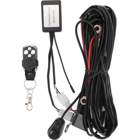 Kit cablaggio remoto DC12V, 9,84 piedi, 40A, 16awg, wireless, per barra luminosa a LED, flash stroboscopico, funziona da 1 a. (1/4)