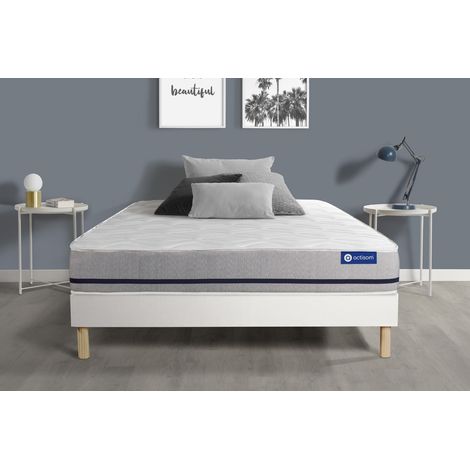 Ensemble matelas 90x190 ACTIFLEX SOFT 3zones de confort + sommier KIT blanc (1/5)