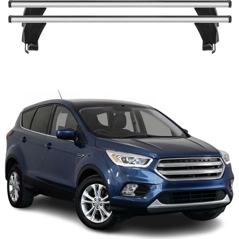 OMAC Dachträger Querträger Alu für Ford Escape 2013-2019 – Abschließbar – T-Nut – City-Crash-getestet – Max. 50 kg Silber (1/5)