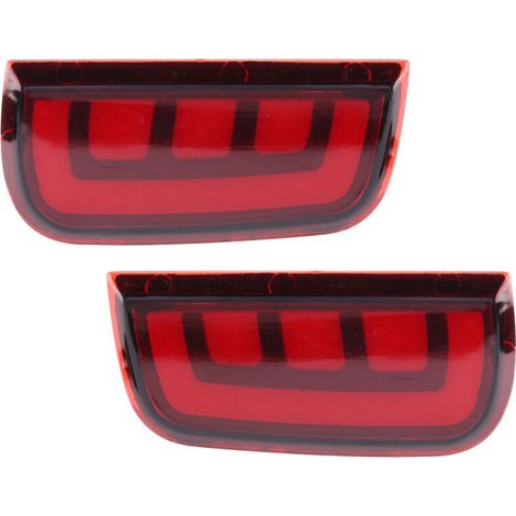 2 pièces de feux arrière LED pour pare-chocs arrière de Civic 2016‑2017, lampe de frein, réflecteur de brouillard,de (1/4)