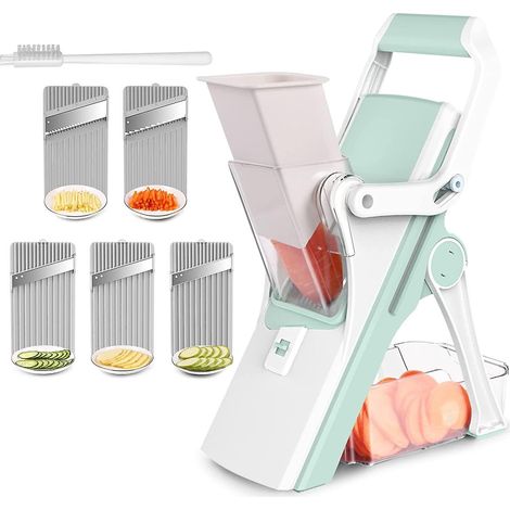 Küchenmandoline, 5-in-1-Gemüseschneider, multifunktionale Gemüsereibe, Obst- und Gemüseschneider