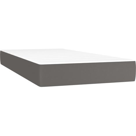 Maison Exclusive - Materasso a Molle Insacchettate Rigidità Media Grigio 90x200x20 cm in Similpelle