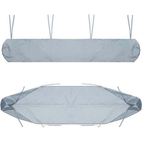 Housse de store Ulisem, protection anti-poussière pour store de 2 m, grise, imperméable pour l'hiver