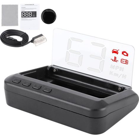 Schermo HUD multifunzione da 3 pollici: monitor di velocità, temperatura dell'acqua, voltaggio, proiettore OBD (1/5)