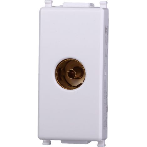 Presa Tv diretta connettore femmina compatibile Vimar Plana colore bianco Ettroit EV2251