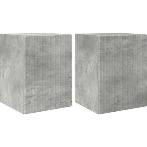 Maison Exclusive - Mobile TV da parete 2 pcs Calcestruzzo 30 x 31 x 40 cm (1/5)