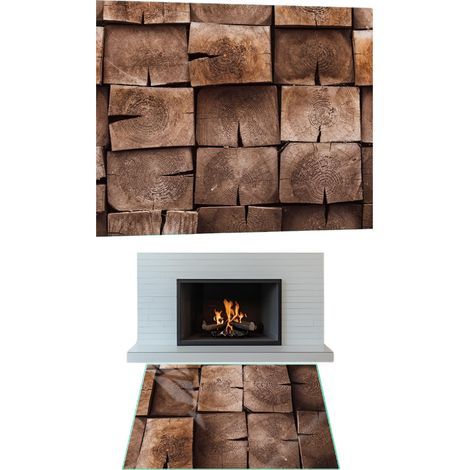 CHIMENEA DE CRISTAL TEMPLADO, BASE DE 60x52cm CON GRÁFICOS DE BALE (1/5)