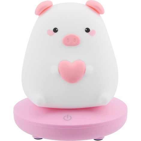 Lampe de nuit LED pour enfants, lampe portable LED animal silicone pour enfants, rechargeable par USB (cochon) (1/5)