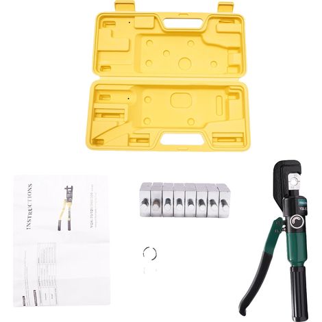 Pinza crimpatrice esagonale, funzionamento manuale robusto, compatibilità versatile, verde (1/2)