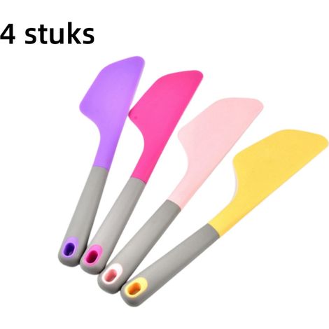 450. Grande spatule silicone bicolore résistante chaleur, flexible antiadhésif, compatible four et lave-vaisselle, 34×7,3 cm, ustensile pâtisserie, lot de 4 pièces (1/5)