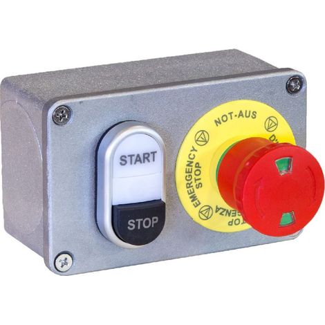 Panneau de commande boutons démarrage d'arrêt d'arrêt d'urgence Tecnopiu AME02 (1/2)