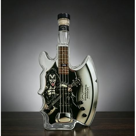 (Coffret cadeau noir - M) Carafe à whisky style guitare - Récipient à spiritueux polyvalent - Décoration de table élégante - Cadeau haut de gamme - Convient aux amateurs de musique et de boissons (1/5)