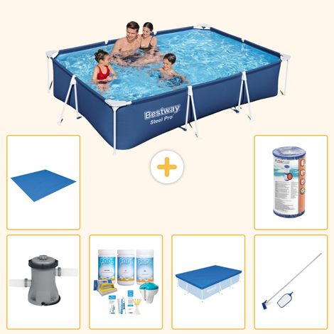 Bestway Bestway Steel Pro Rectangulaire - 300x201x66 cm - 7-pièces  S21563 (1/4)