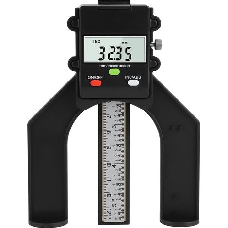 Professioneller elektronischer digitaler Tiefenmesser (0–80 mm) für Heimwerkerarbeiten und Holzbearbeitung, Höhenmesser für Sägetische (1/5)