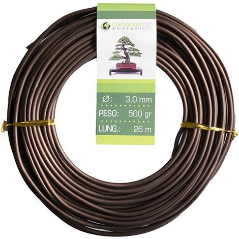 Filo di alluminio ramato (alluminio-ramato) Geotools 3,0 mm per bonsai, 500 gr, 26 m