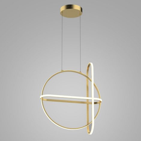 Italux Cerrila - Colgante moderno LED dorado, blanco cálido 3000K 2000lm regulable
