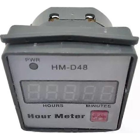 Compteur horaire pour tondeuse à gazon, générateur, tracteur agricole, équipement motorisé HM-D48, minuterie 099999h, 220V, compteur horaire-JXLGV (1/4)
