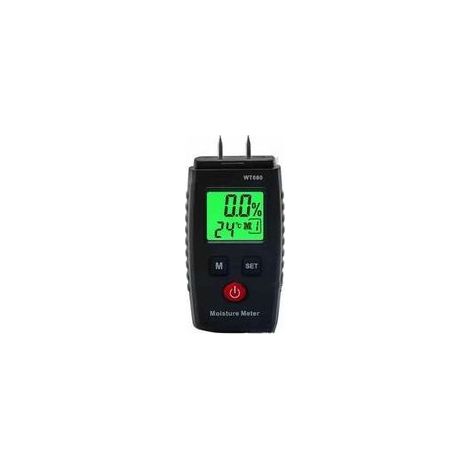 -Testeur d'humidité Écran LCD rétroéclairé vert - Détecteur de moisissure 3 en 1 pour épingles, bois et matériaux de construction (1/5)