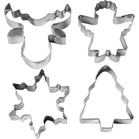 Emporte pièce - Noël - 4 pcs - Inox - Compatible lave-vaisselle
