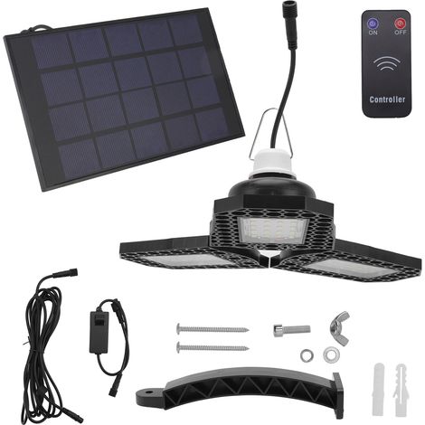 Lampe solaire extérieure IP65 étanche LED avec télécommande, éclairage jardin et cour (1/5)