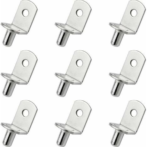 Ulisem 25 Pièces Chevilles de Support d'Étagère Goupille de Support d'Etagère en Métal Taquets pour Etagères L Forme Support Équerre Pour bois ou Verre Armoire Placard Bibliothèque,Superma (1/5)