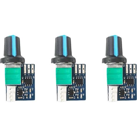 Contrôleur de vitesse pour ventilateurs de boîtier d'ordinateur 12 V, 4 broches, monocanal, refroidissement silencieux, multicolore (3 pièces) (1/5)
