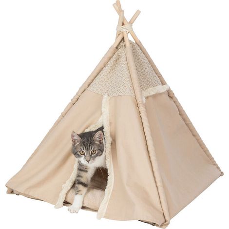Boho tenda tipi 55x65x55cm colore beige (1/5)