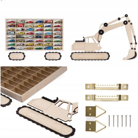 KLEINES REGAL FÜR HOT WHEELS AUTOS, 48 PLÄTZE FÜR AUTOS, BAGGER (1/5)