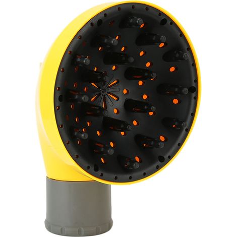 Diffuseur universel pour sèche-cheveux professionnel, diffuseur pour cheveux bouclés et ondulés, jaune (1/5)