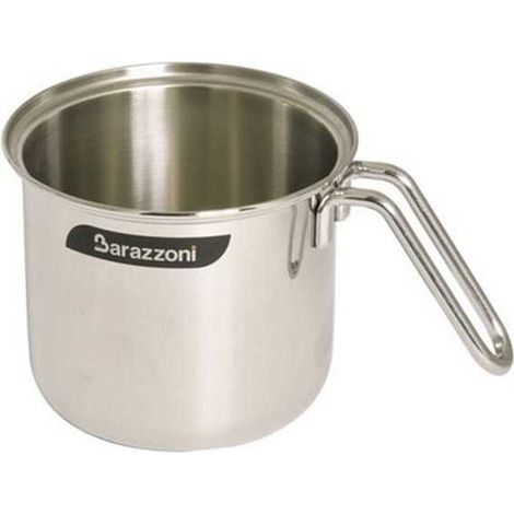 Calentador de leche de acero con mango inoxidable de 12 cm Bonita