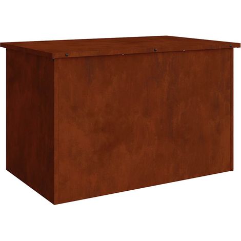 Boîte de Rangement Extérieure Rouillé 80 x 50,5 x 50 cm Acier