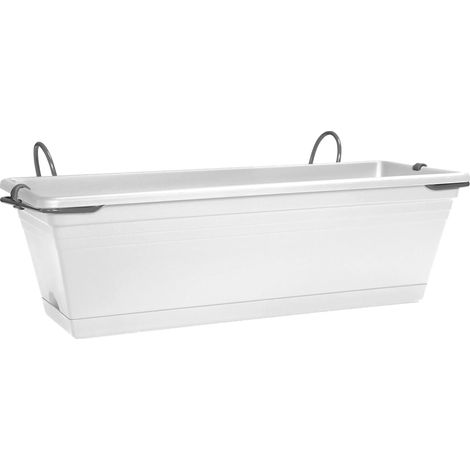 Florus Mediterran Kit Balconnière 50 - Blanc - L 49 x B 27.5 x H 0 cm - Balcon - 100% recyclé