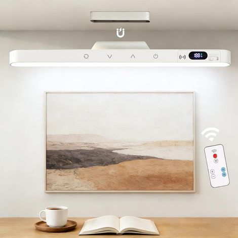 LED-Küchenunterbauleuchte mit Bewegungsmelder und Fernbedienung – magnetische und Klebeoptionen, einstellbare Helligkeit, 5 Farbtemperaturen, USB-wiederaufladbar – ideal für Schränke und Regale.