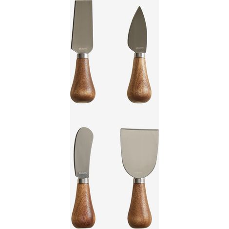 SKLUM 4-teiliges Käsemesserset aus Holz und Stahl Anderson              Akazie Braun                      (1/5)