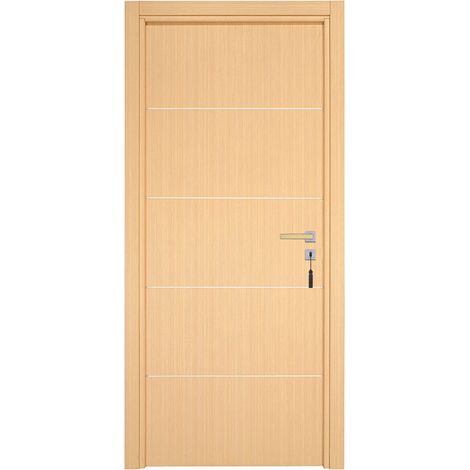 Bloc-porte pose fin de chantier collection PREMIUM Seymour, H.204 x l.83 cm, aspect chêne clair, réversible  - Reivilo