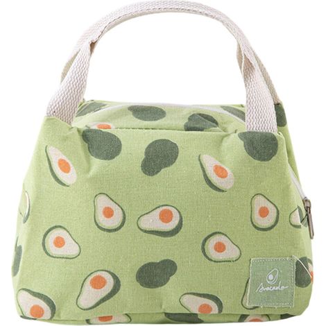 Borsa porta pranzo portatile per la scuola e i viaggi - Avocado verde
