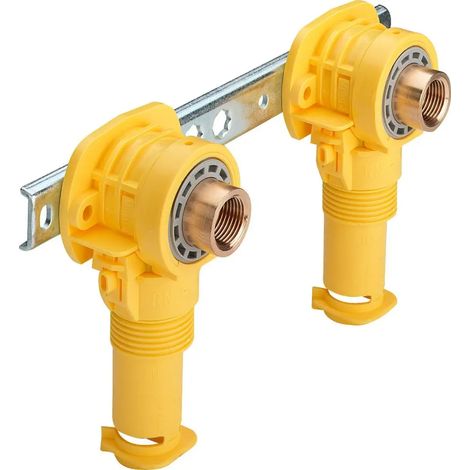 Viega Sanfix Fosta Unidad de montaje Sanfix P, d 16mm, Rp 1/2, Distancia entre ejes 80/100/150 Bronce rojo, Acero galvanizado Modelo 2121.01, 302818
