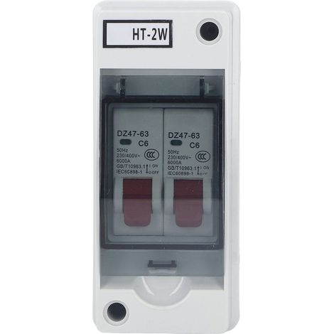 Miniatur-2-poliger Fehlerstromschutzschalter mit wasserdichtem Verteilerkasten 230/400 V (1/5)