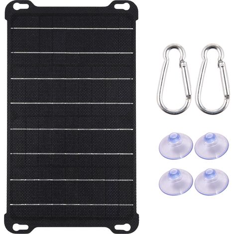 15W ETFE panneau solaire chargeur solaire étanche IPX6 portable énergie solaire silicium monocristallin module photovoltaïque haut rendement double port USB (1/3)