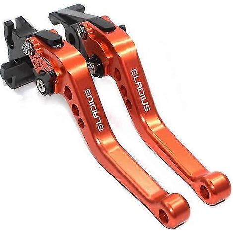 Pour SFV650 GLADIUS 2009 2010 2011 2012 2013 2014 2015 - Accessoires moto neufs de haute qualité - Levier de frein et d'embrayage réglable CNC (orange)
