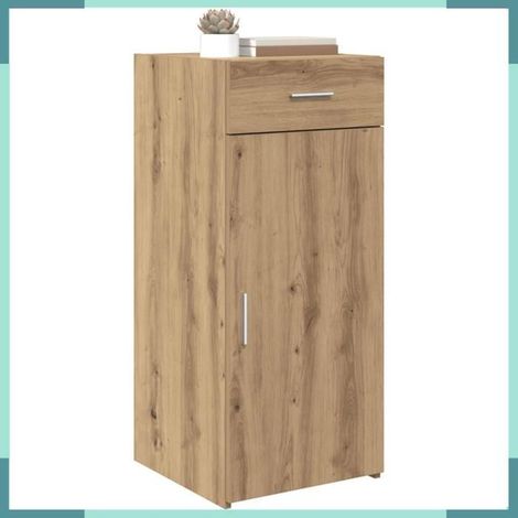 Buffet - 883139 - Chêne artisanal - Bois d'ingénierie - 1 porte 1 tiroir (1/5)