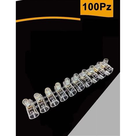 TrAdE Shop Traesio - Set 100 Pz Morsetto A Cappuccio Unipolare Trasparente Per Cavi Sezione 4mm Ms-40 - (1/3)