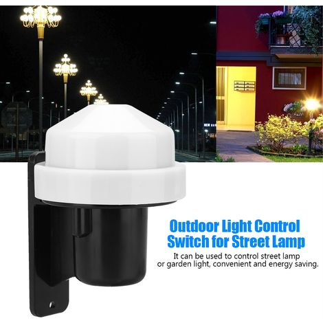 Interrupteur crépusculaire extérieur étanche pour lampadaire jardin, détecteur luminosité haute sensibilité, allumage/extinction automatique 230V CA (1/5)