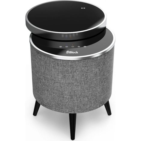 Block Stockholm Tischlautsprecher Tisch mit Bluetooth Lautsprecher von Audioblock schwarz