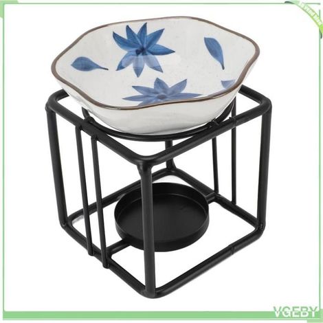 Brûleur d'aromathérapie - FAFEICY - Feuille d'érable - Céramique et métal - Design contemporain - Intérieur (1/4)