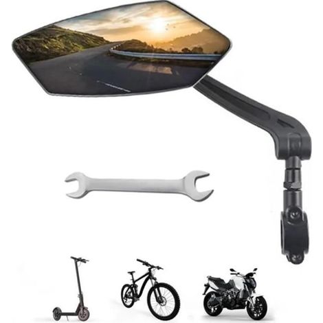 RETROVISEUR Rétroviseur Vélo Gauche - Retroviseur Trottinette Electrique Mini Moto Vélo Électrique – Accessoire Velo - Compatible