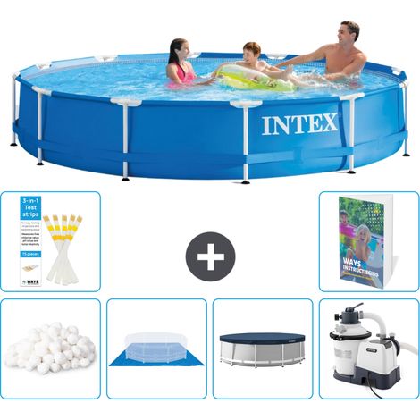 Frame Pool Rund - 366x76 cm - 7-teilig S107